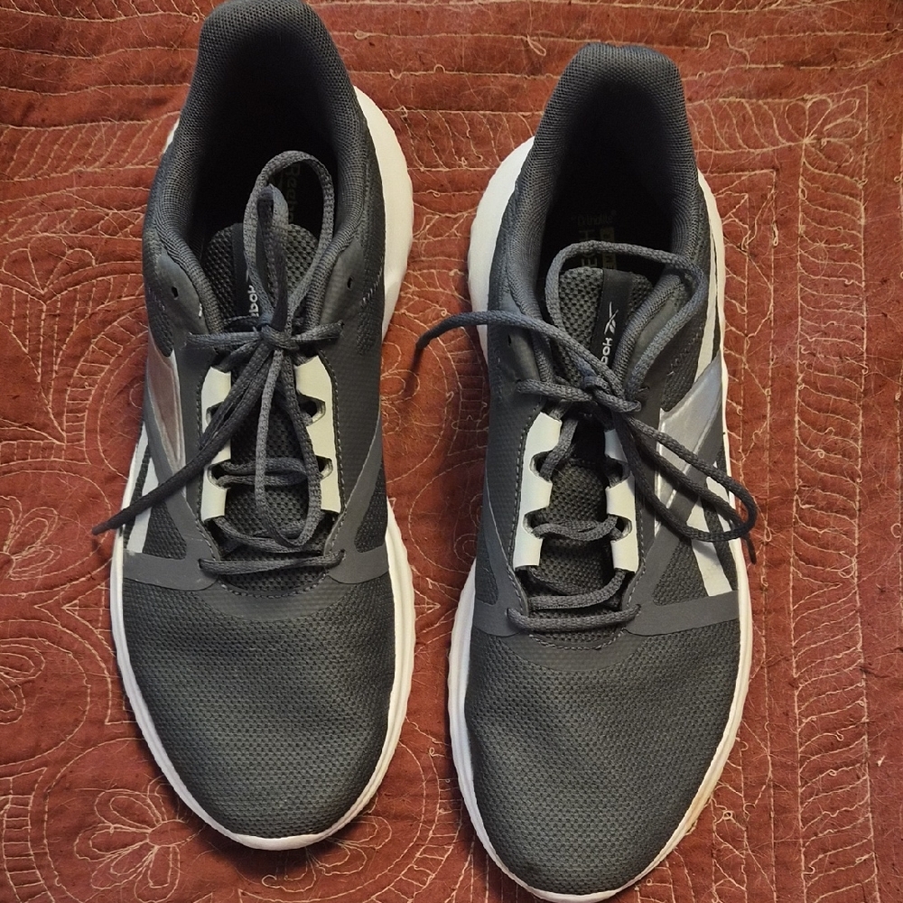 Reebok Charcoal and White Athletic Sneakers Womens Size 11m
